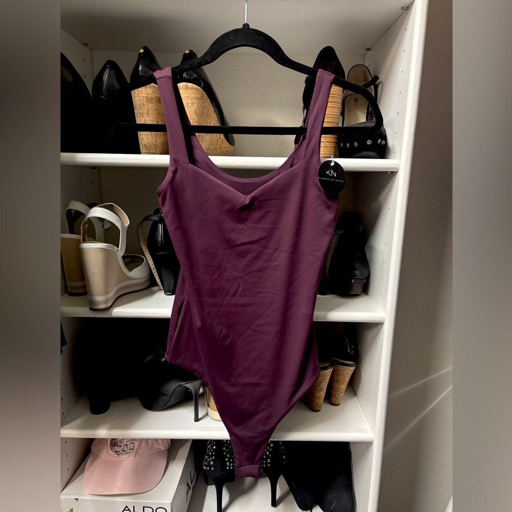 Klassy Network Burgundy Bodysuit